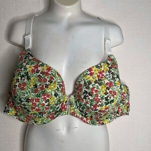 NWOT Cacique Front Close Lined Lightly‎ Bra Women Plus Size 44B Racerback Floral